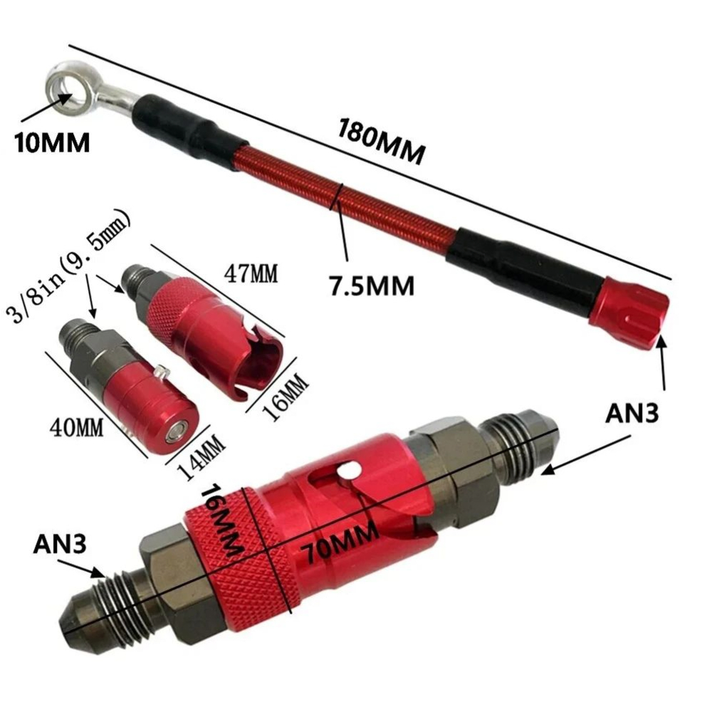 طقم محول خرطوم الفرامل سريع ال - مراجعة Braided Line وسعره